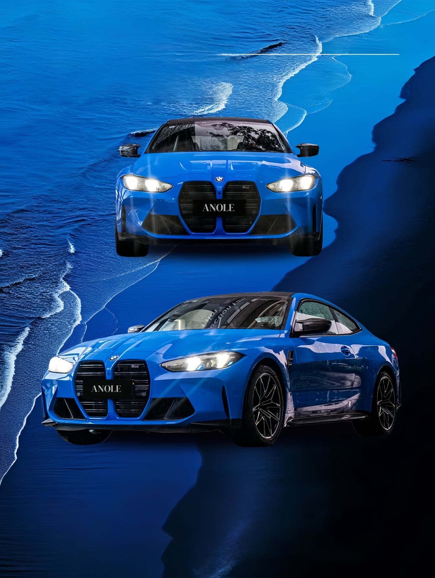 Anole Glossy Metallic Cobalt Blue Car Vinyl Wrap