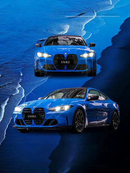 Anole Glossy Metallic Cobalt Blue Car Vinyl Wrap