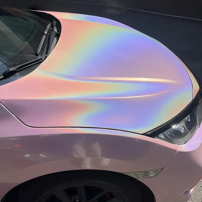 Anole Glossy Iridescent Rouge Pink Laser Car Vinyl Wrap