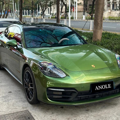 Anole Glossy Metallic Mamba Green Vinyl Car Wrap