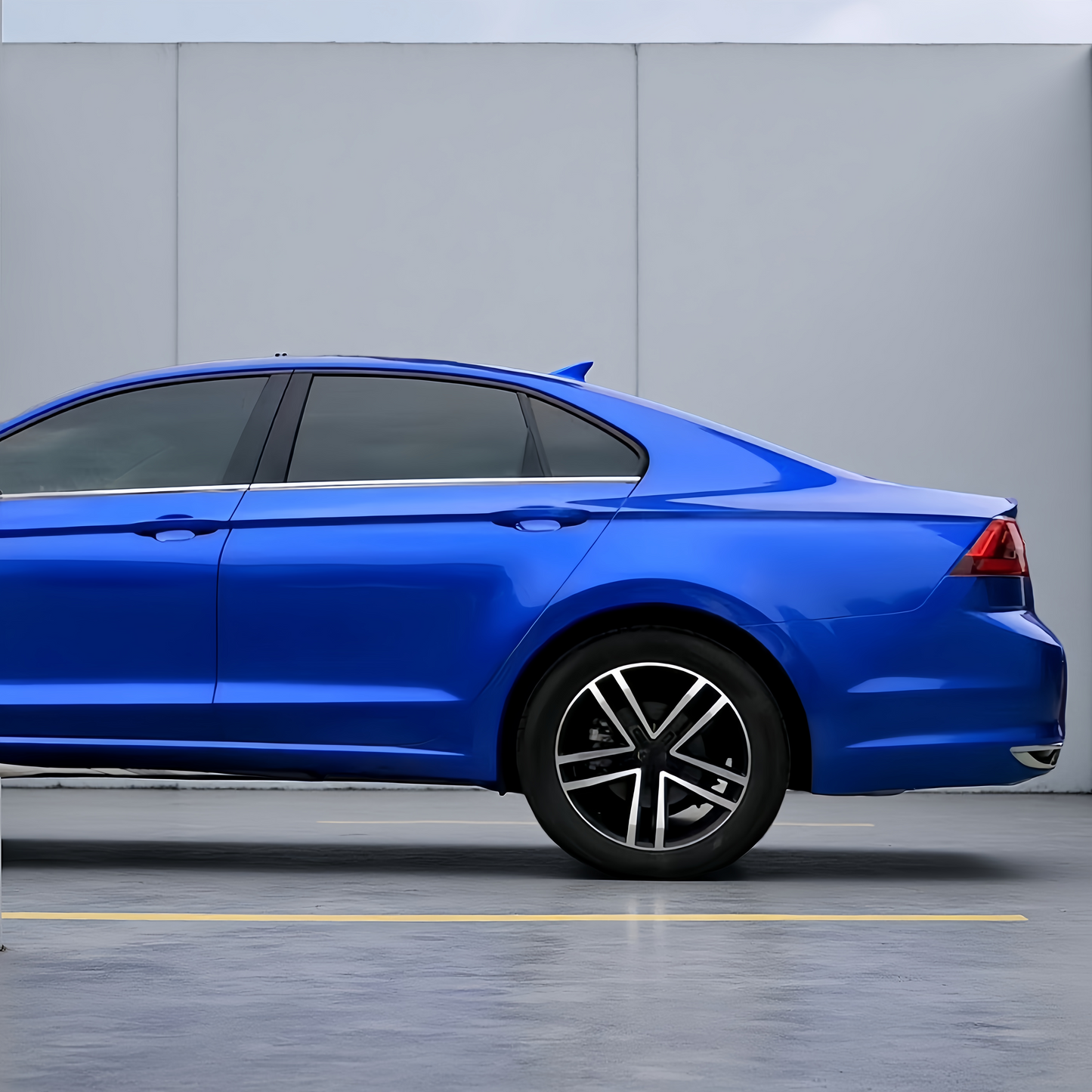Anole Glossy Metallic Bright Blue Azure Blue Car Vinyl Wrap
