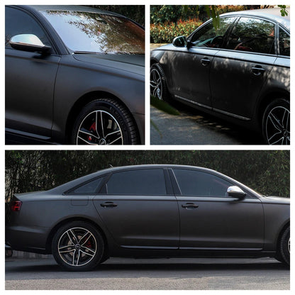Anole Frosted Matte Black Vinyl Car Wrap