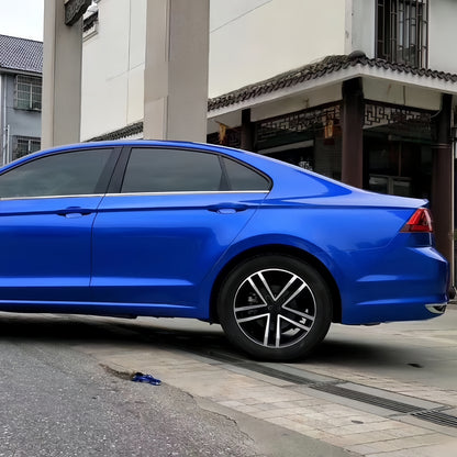Anole Glossy Metallic Bright Blue Azure Blue Car Vinyl Wrap