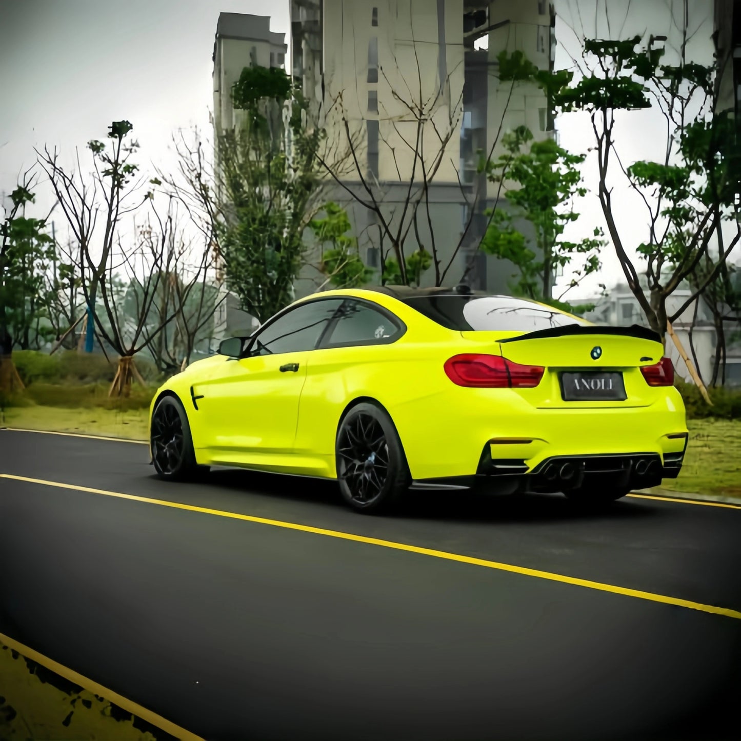 Anole High Glossy Lemon Yellow Vinyl Car Wrap
