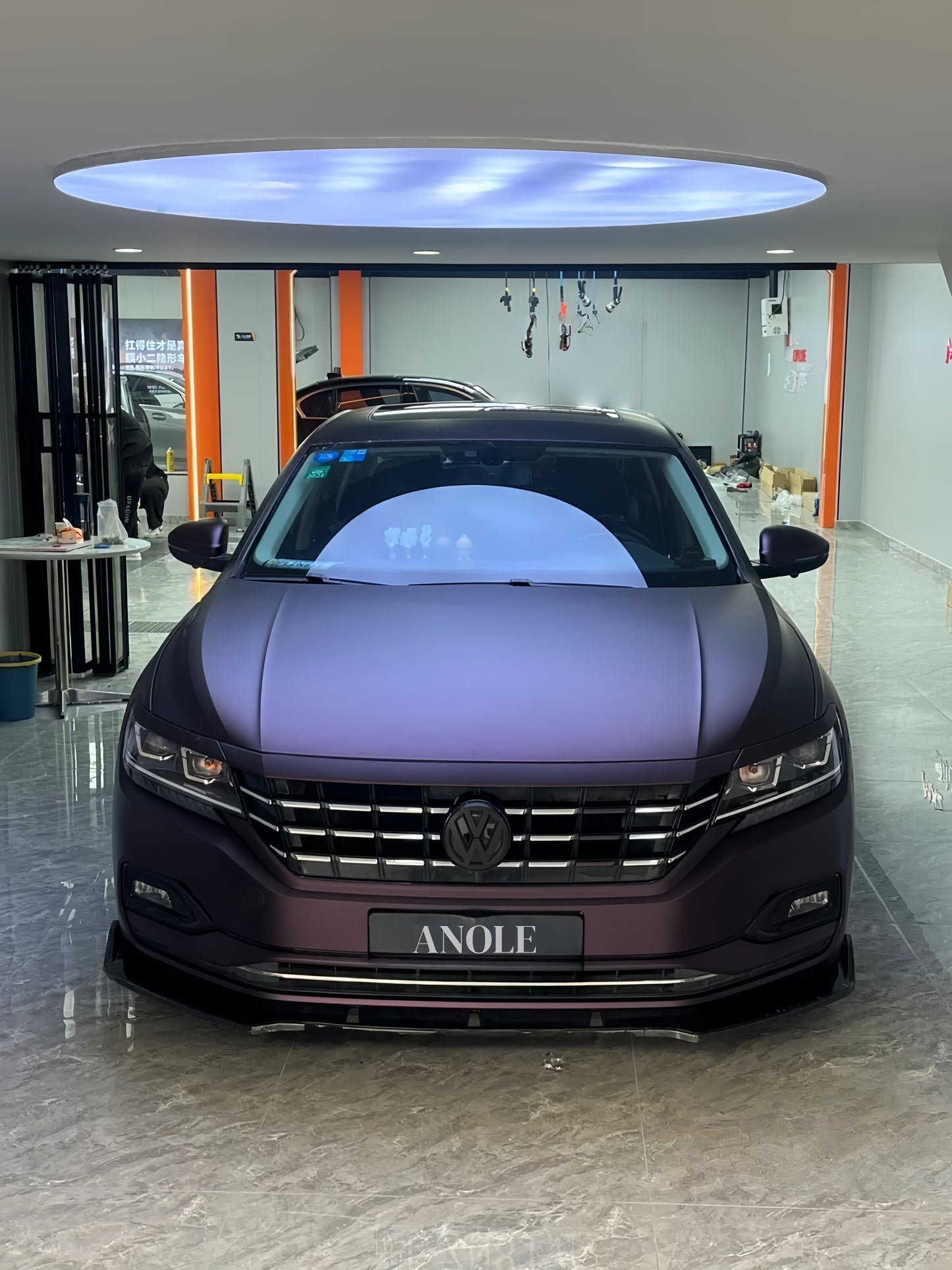 Anole Matte Dark Purple Vinyl Wrap Car