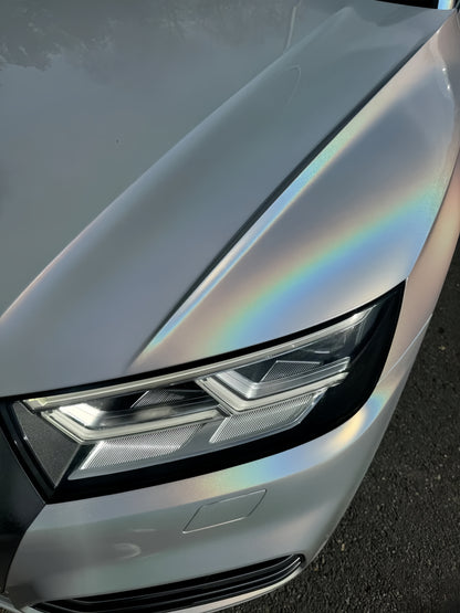 Anole Rainbow Metallic Majestic White/ Iridescent Laser White Vinyl Car Wrap
