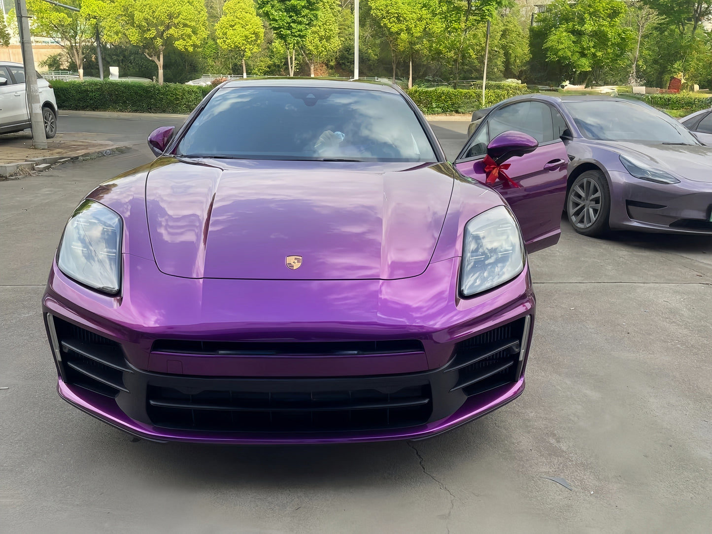 Anole Glossy Metallic Grape Purple Car Vinyl Wrap