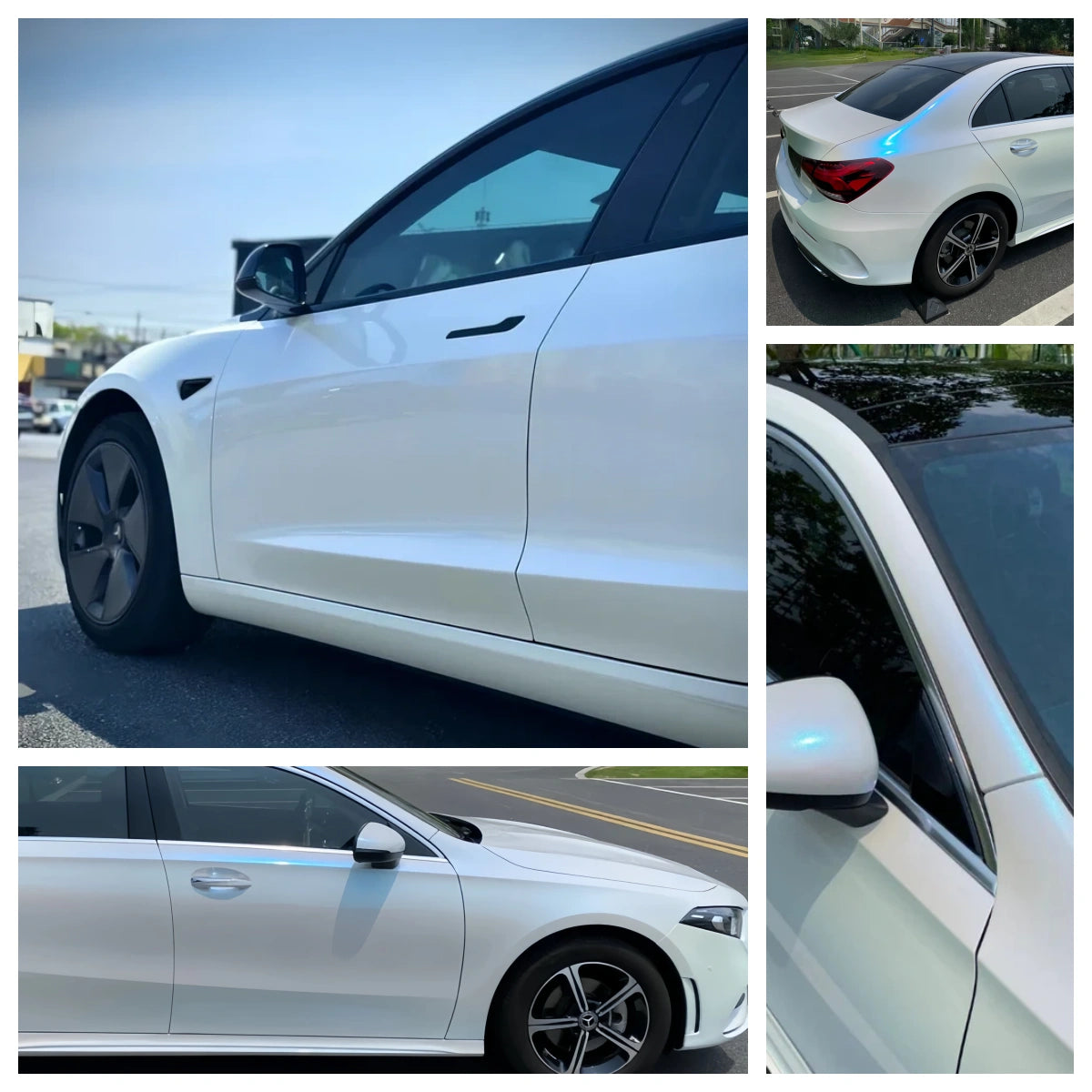 Anole High Glossy White to Blue Car Wrap Vinyl