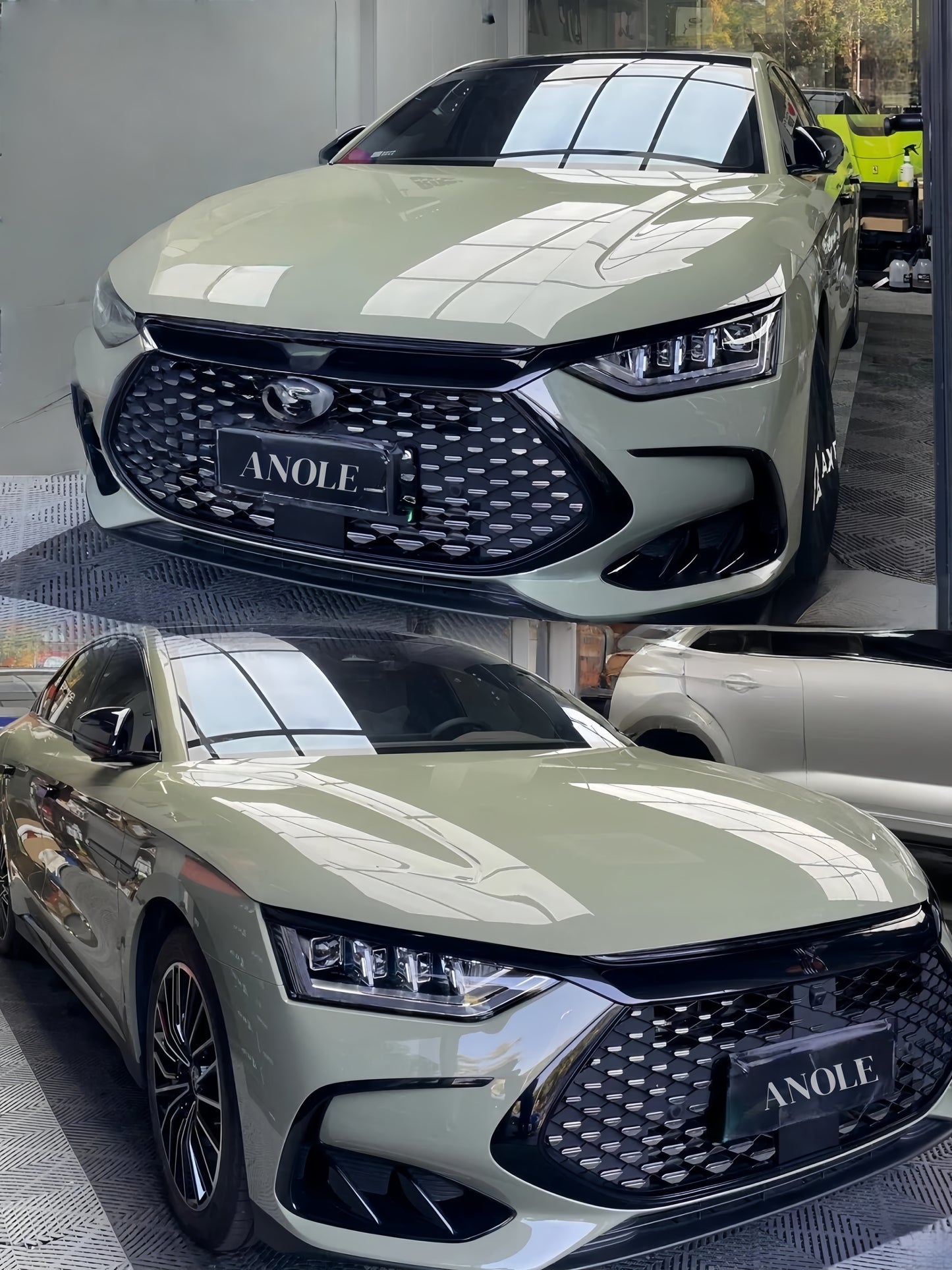 Anole Super Glossy Deep Khaki Green Vinyl Car Wrap