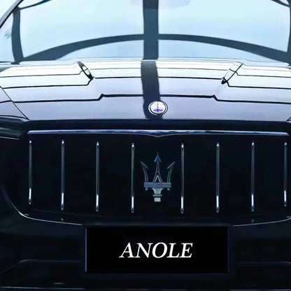 Anole Glossy Metallic Glitter Black Blue Car Vinyl Wrap