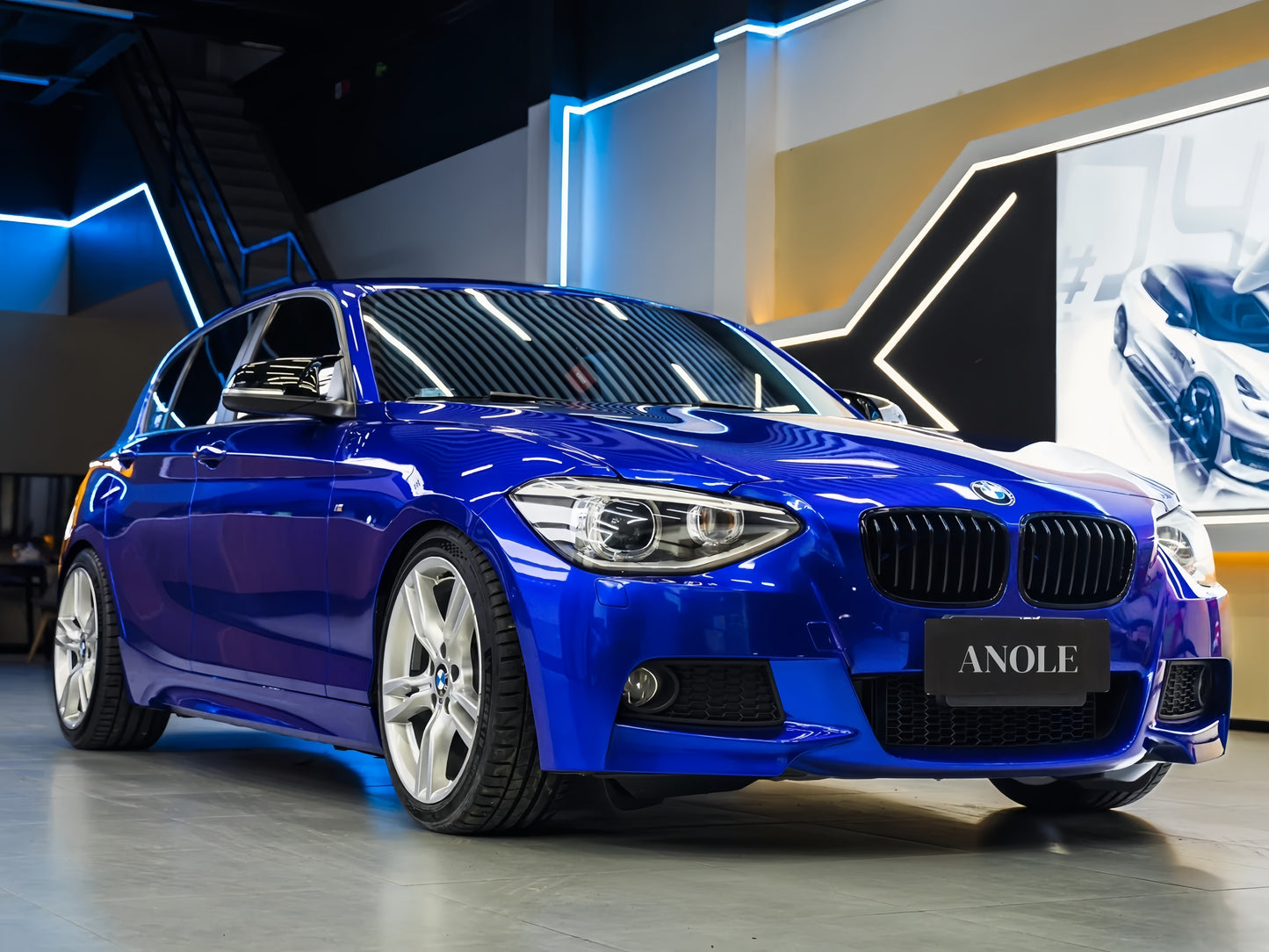 Anole Glossy Metallic Pearl Blue Car Vinyl Wrap