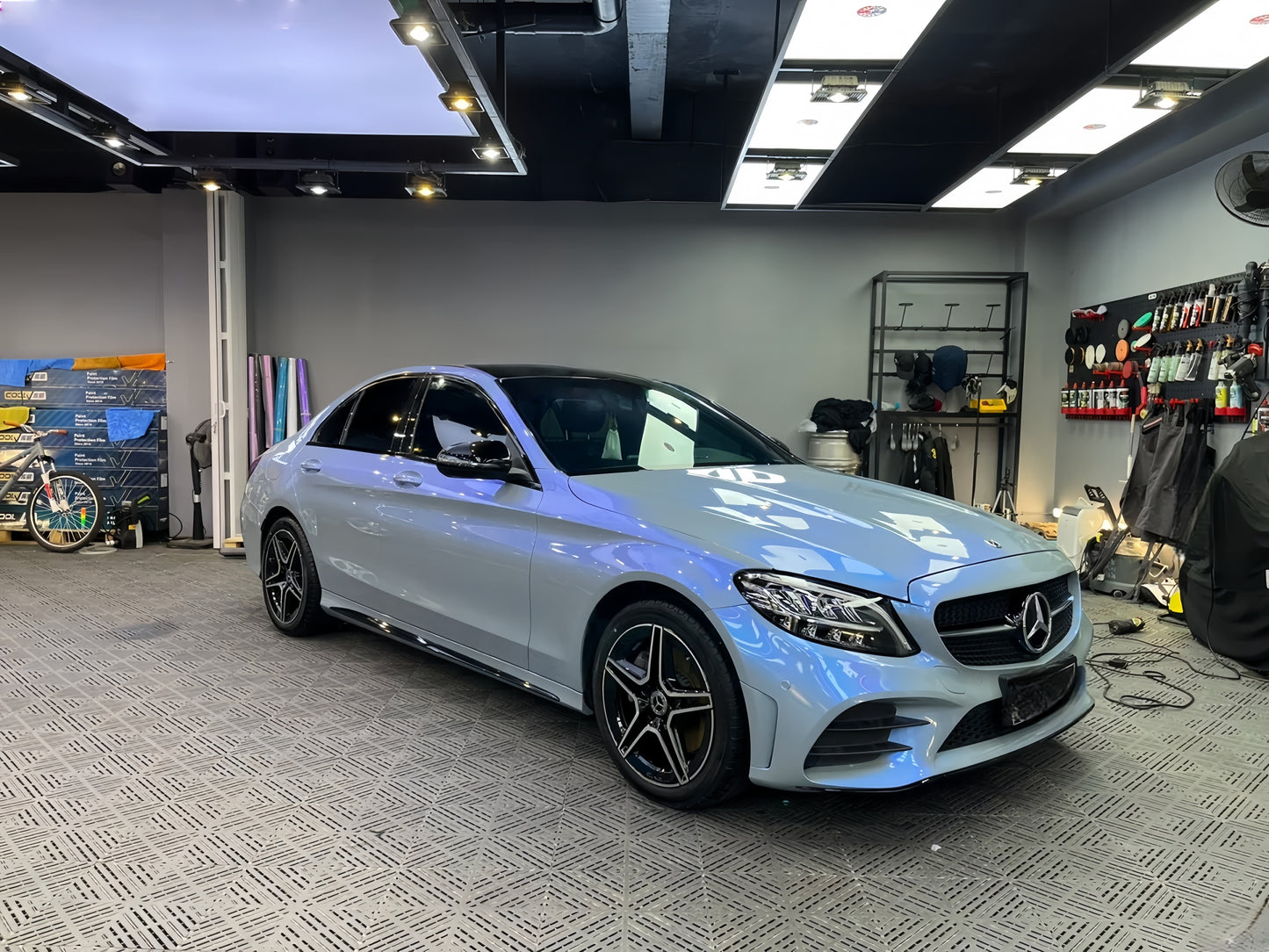 Anole Candy Metallic Dark Gray Blue Car Vinyl Wrap