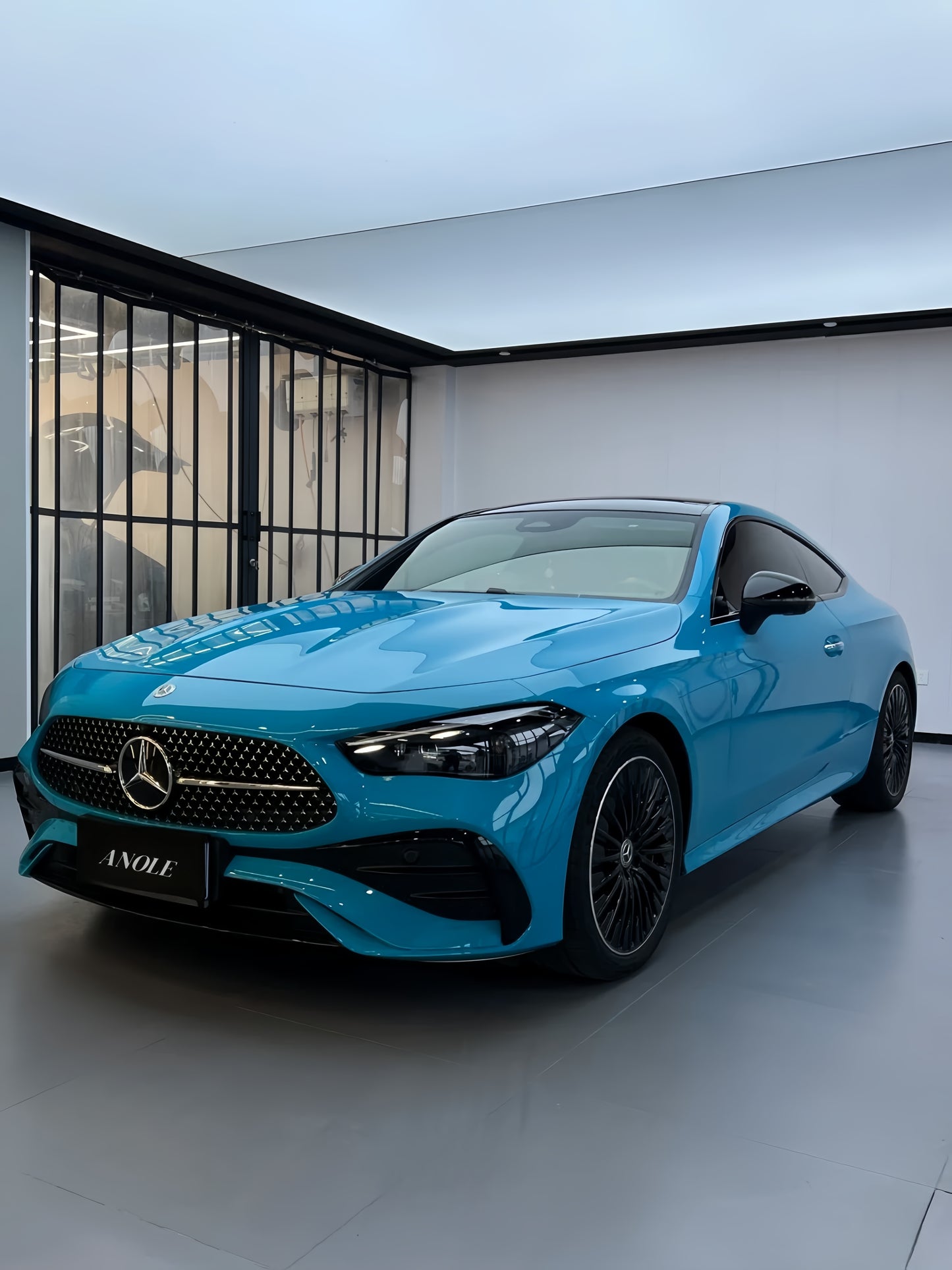 Anole High Glossy Miami Blue Car Vinyl Wrap