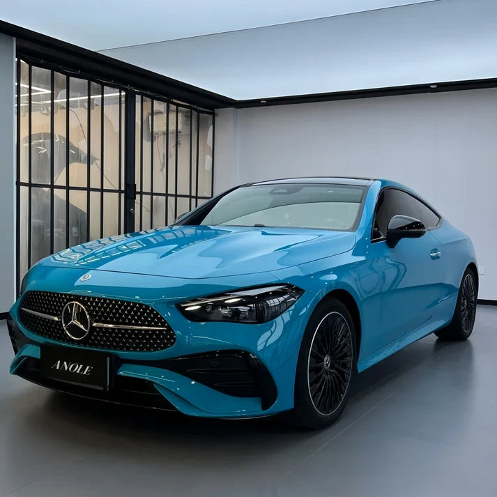 Anole High Glossy Miami Blue Car Vinyl Wrap