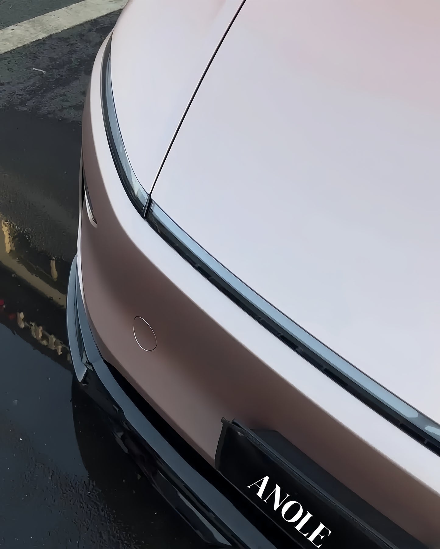 Anole Satin Chrome Silk Rose Gold Vinyl Car Wrap