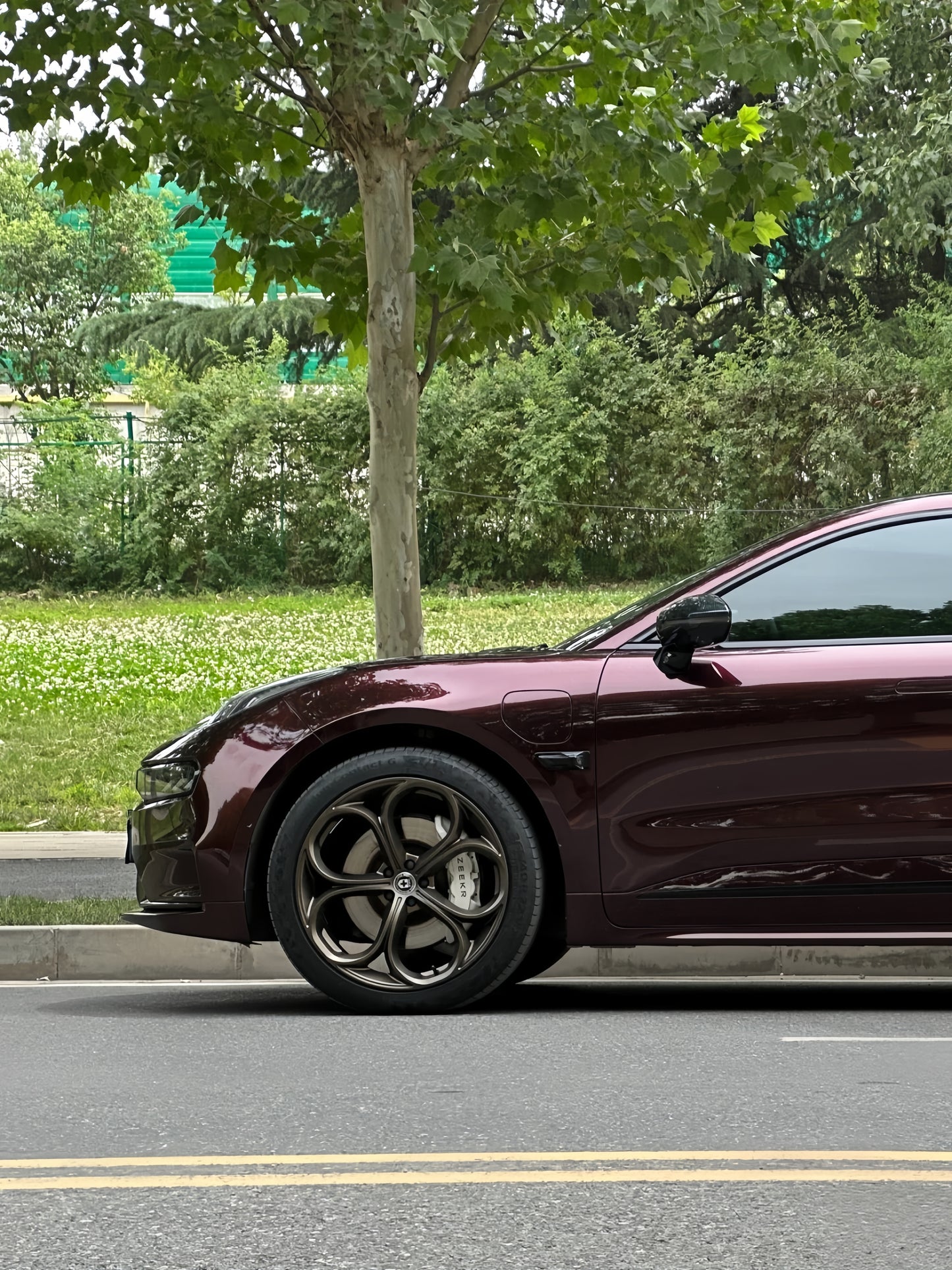 Anole Glossy PET Metallic Dark Red Car Vinyl Wrap