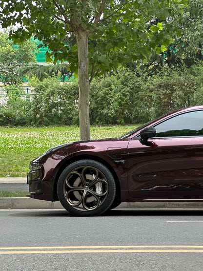 Anole Glossy PET Metallic Dark Red Car Vinyl Wrap