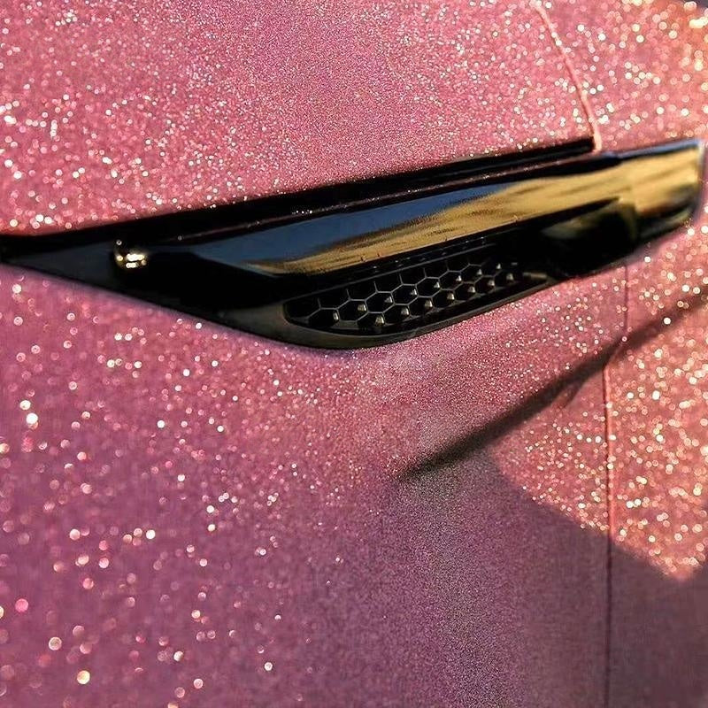 Anole Self-Healing Matte Diamond Super Glitter Pink Car Vinyl Wrap Matte Pink Vinyl for Cars&Trucks