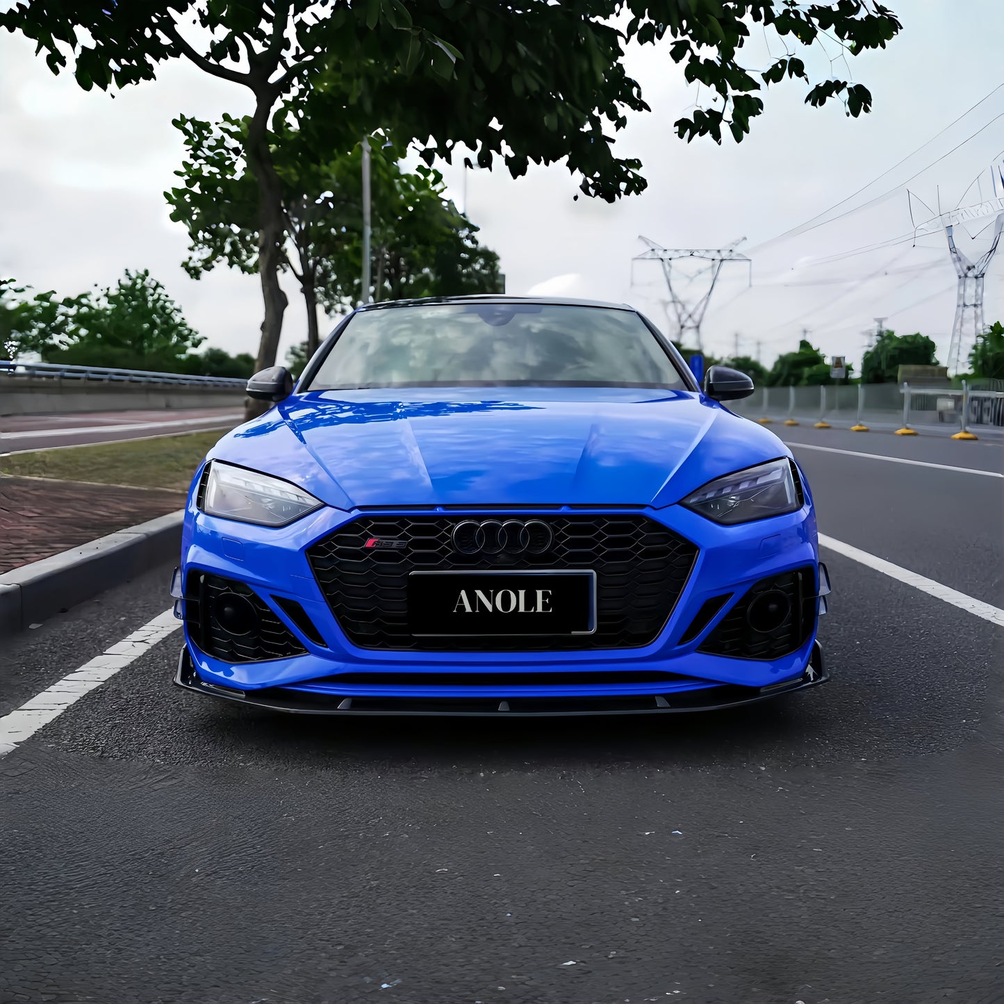 Anole Glossy Metallic Bright Blue Azure Blue Car Vinyl Wrap