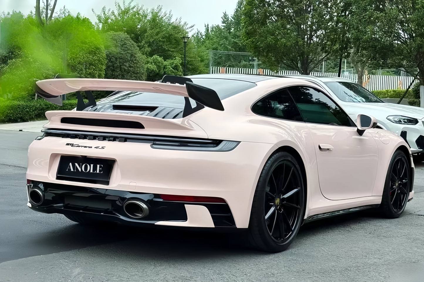 Anole High Glossy White Peach Powder Vinyl Car Wrap