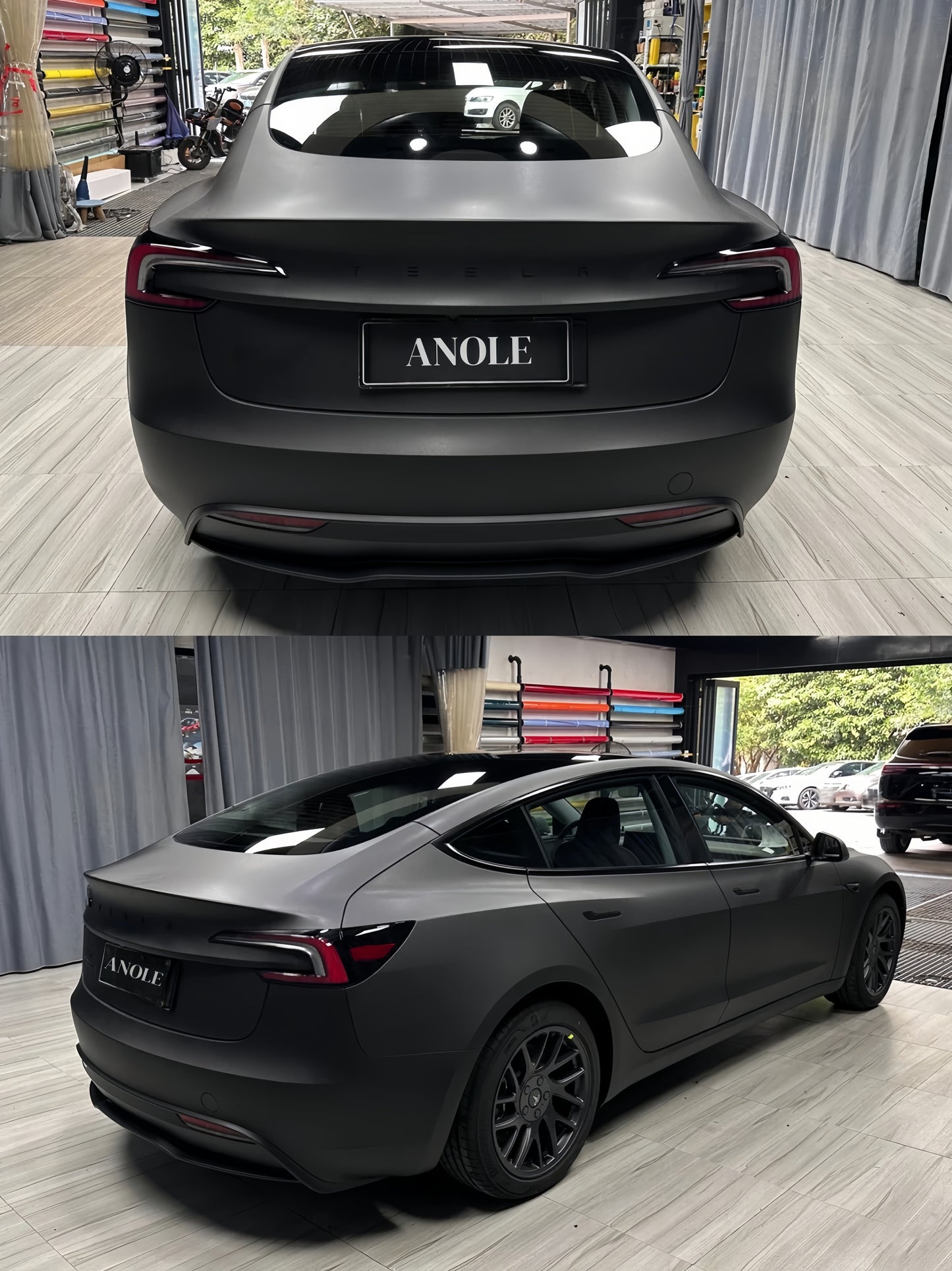 Anole Super Matte Black Vinyl Car Wrap