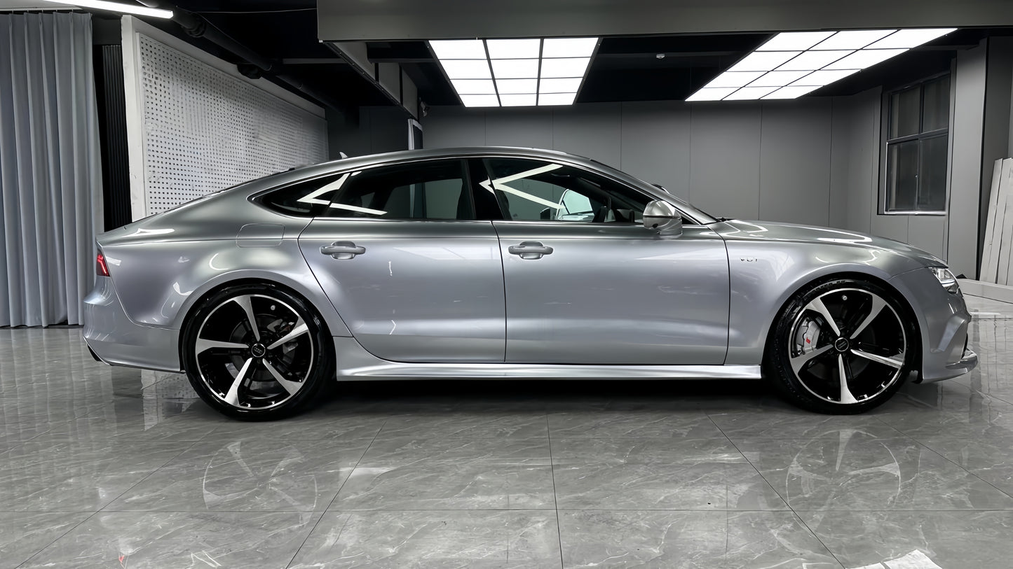 Anole Glossy Metallic Florett Silver Car Vinyl Wrap