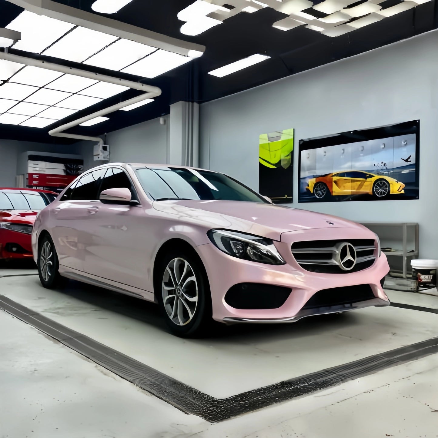 Anole Glossy Iridescent Rouge Pink Laser Car Vinyl Wrap