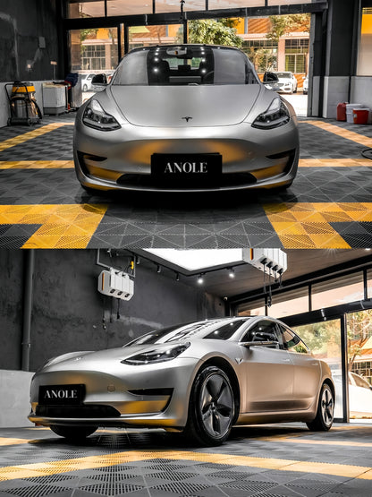 Anole Glossy Metallic Cadet Gray Car Vinyl Wrap
