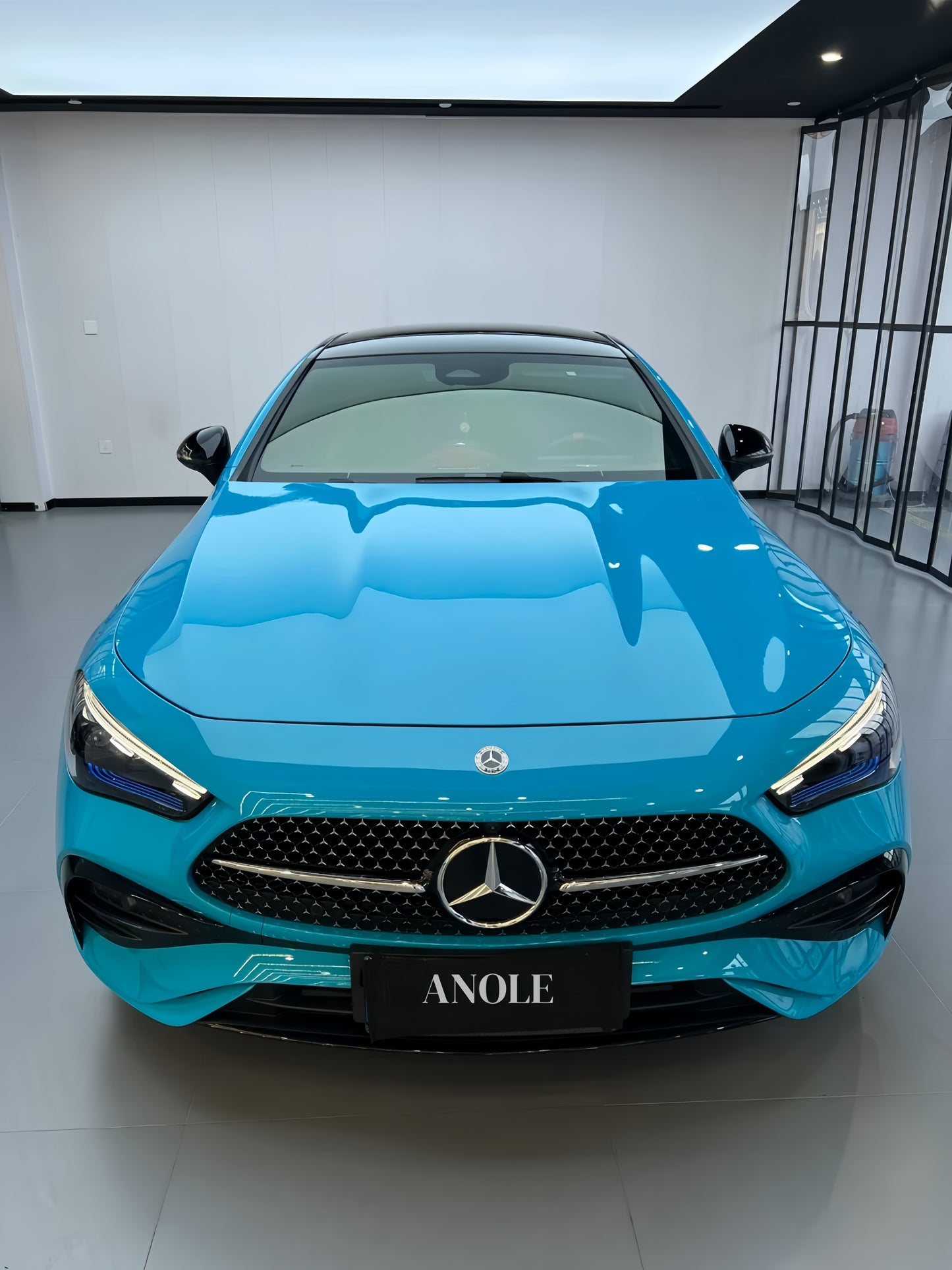 Anole High Glossy Miami Blue Car Vinyl Wrap