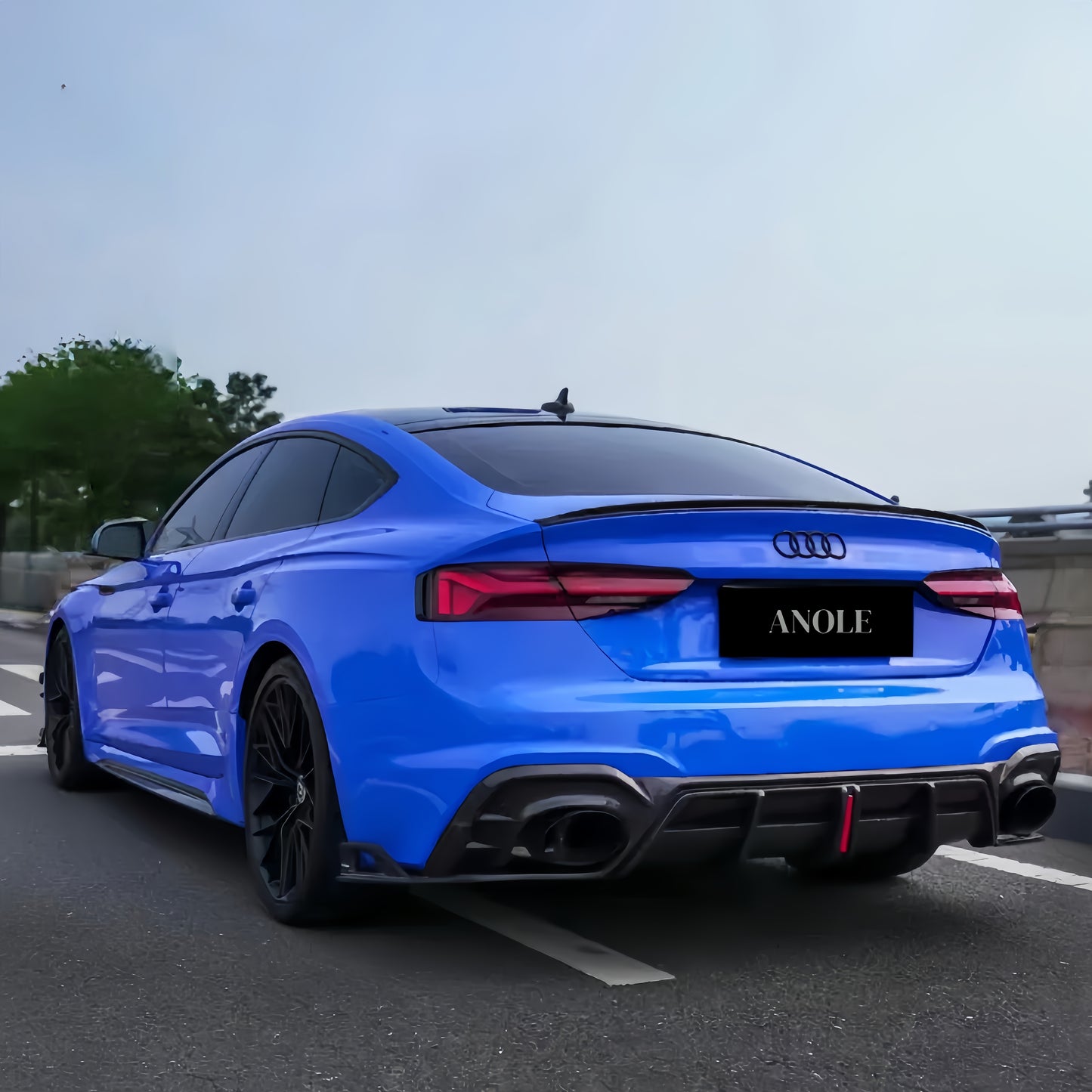 Anole Glossy Metallic Bright Blue Azure Blue Car Vinyl Wrap