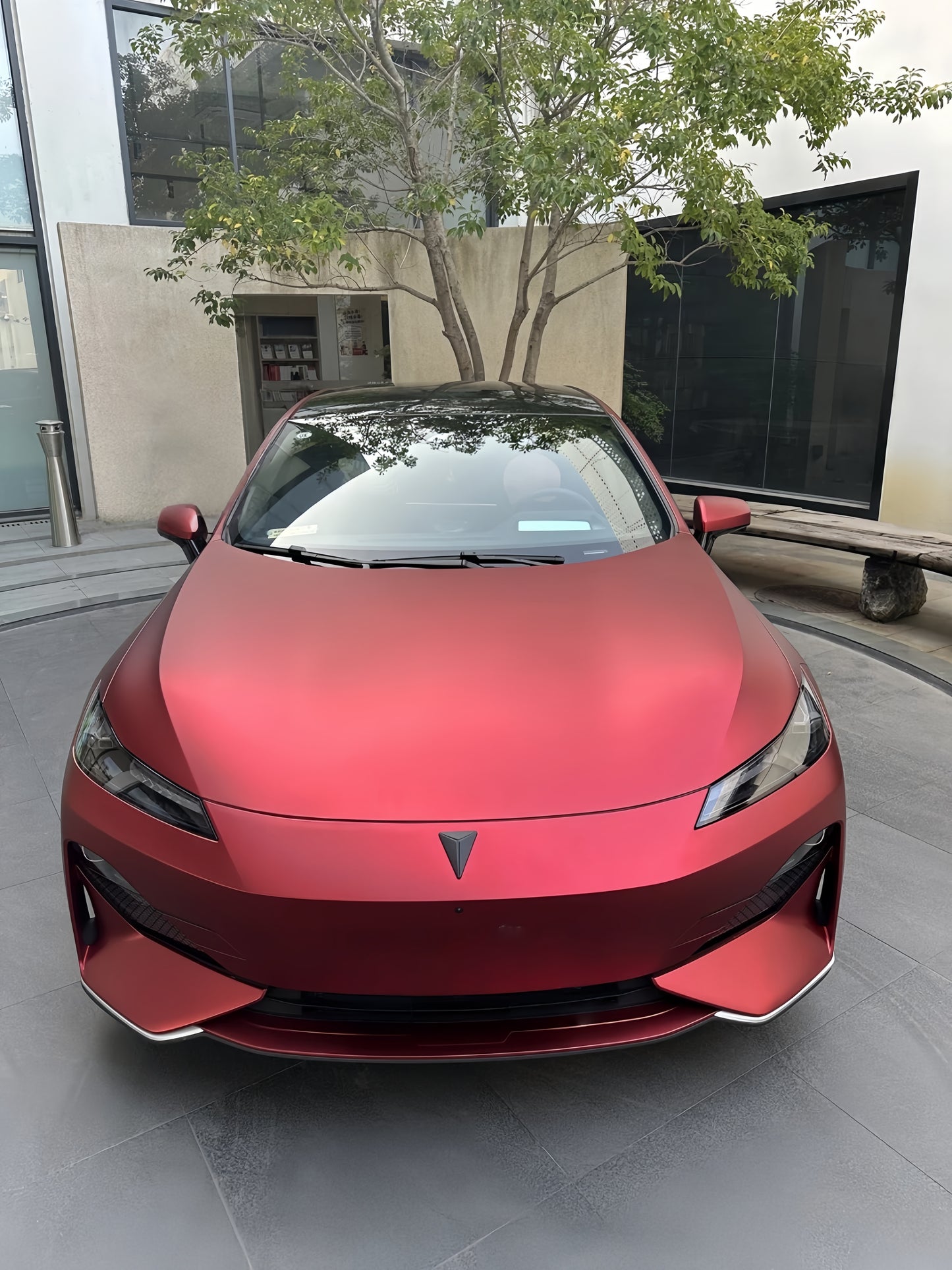 Anole Best Matte Romanee Red Car Wrap