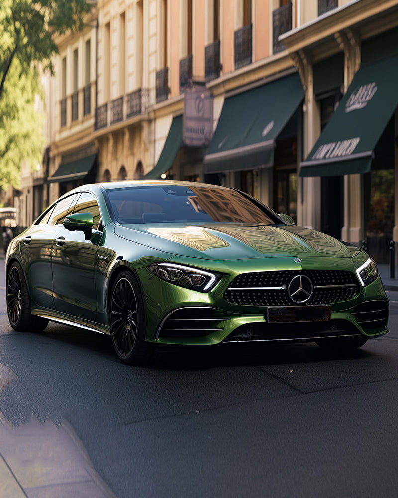 Anole Glossy Metallic Mamba Green Vinyl Car Wrap