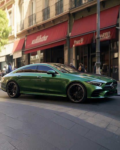 Anole Glossy Metallic Mamba Green Vinyl Car Wrap