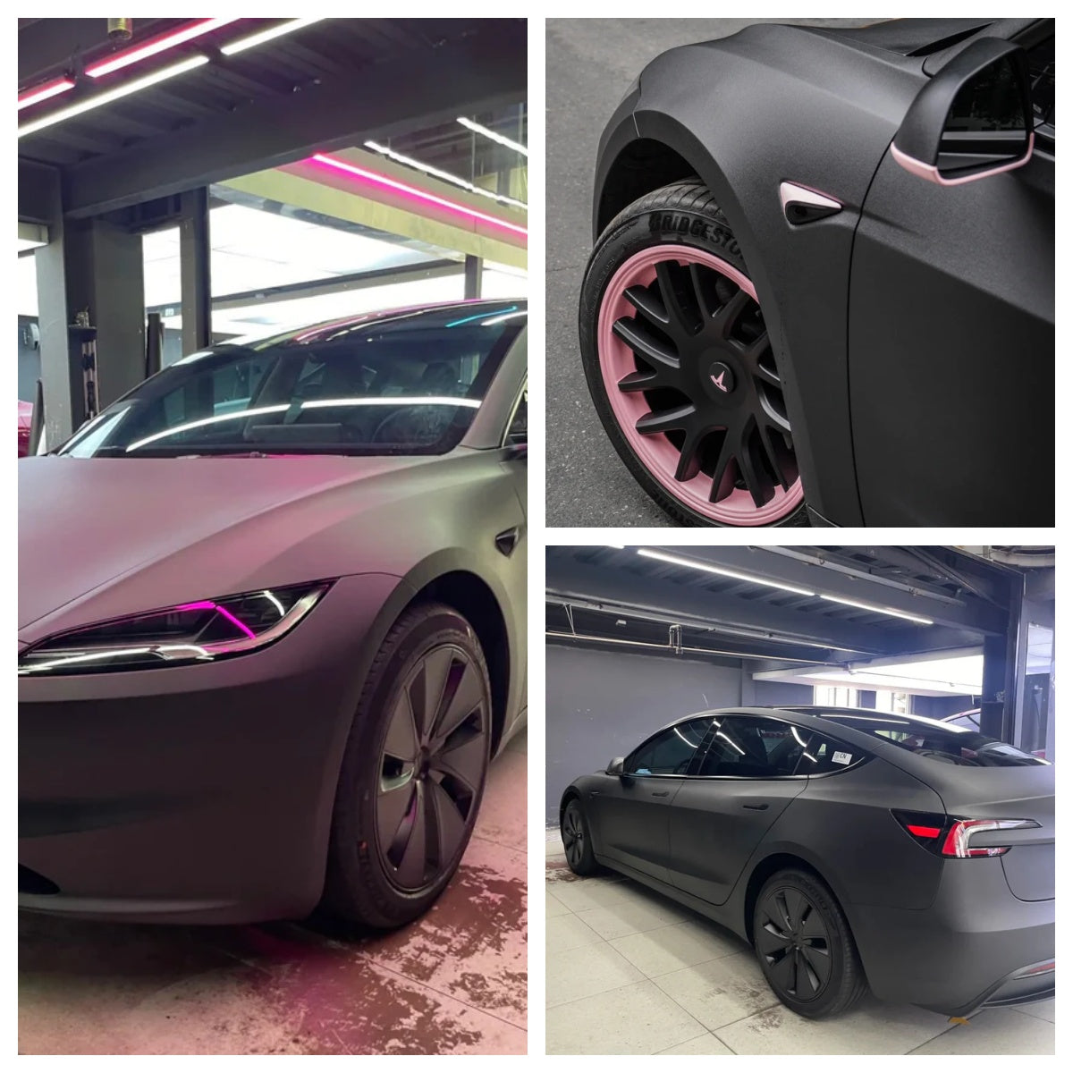 Anole Frosted Matte Black Vinyl Car Wrap