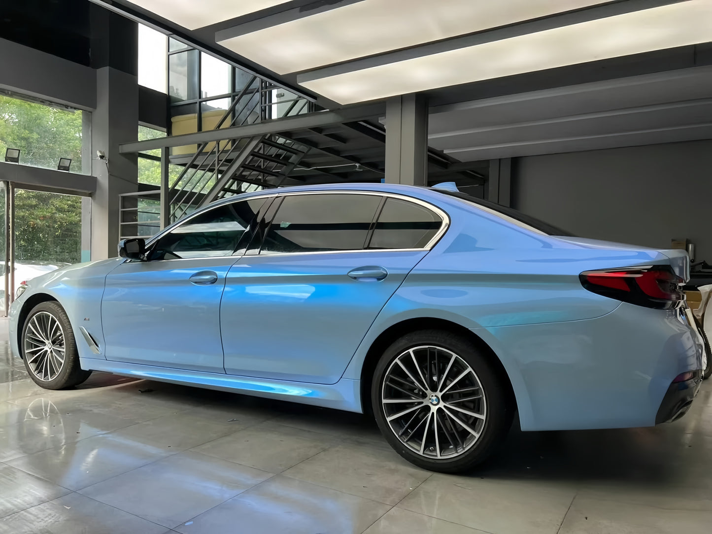 Anole Candy Metallic Dark Gray Blue Car Vinyl Wrap