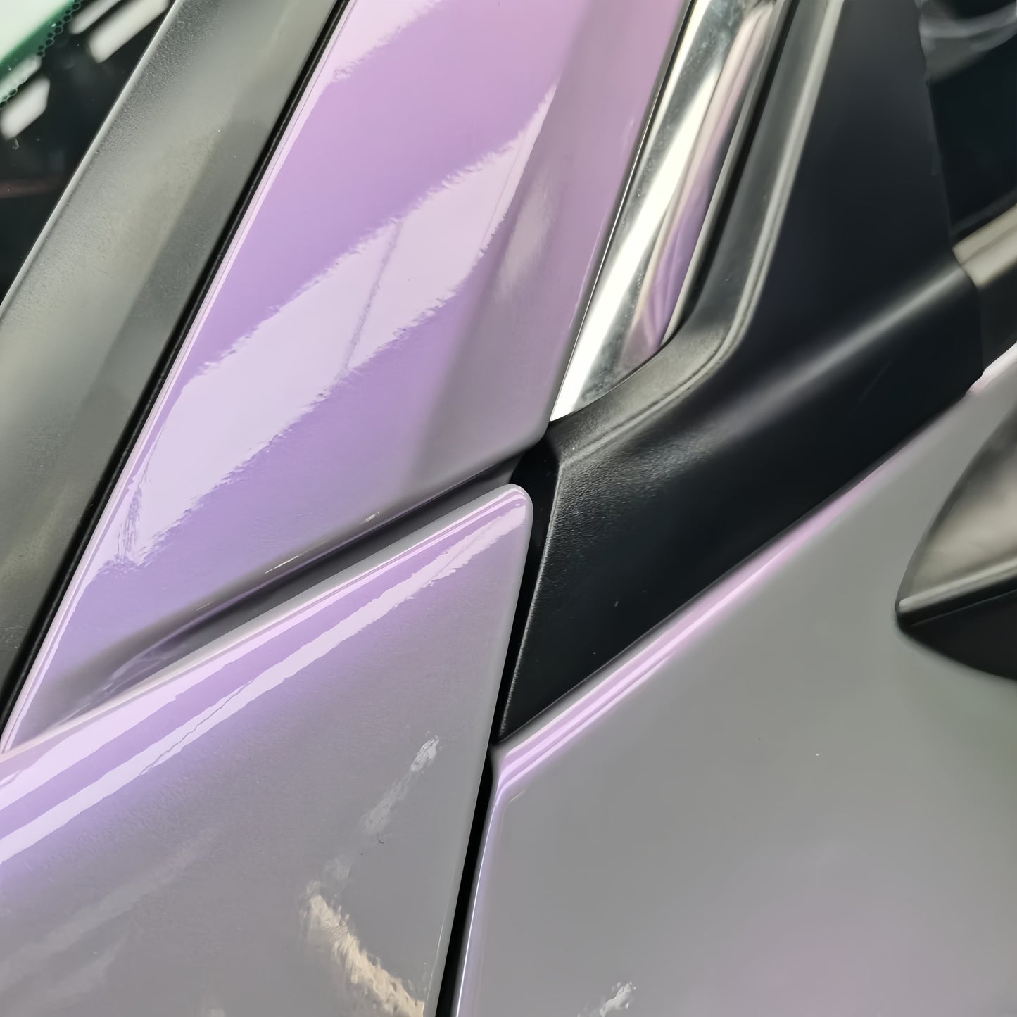 Anole Candy Metallic Gray Purple Car Vinyl Wrap