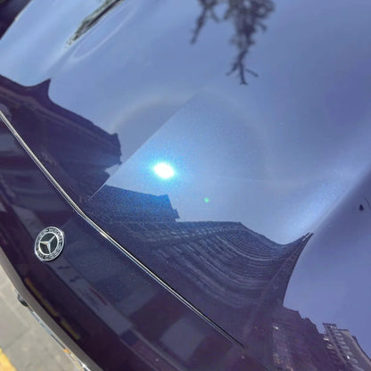 Anole Glossy Metallic Glitter Black Blue Car Vinyl Wrap