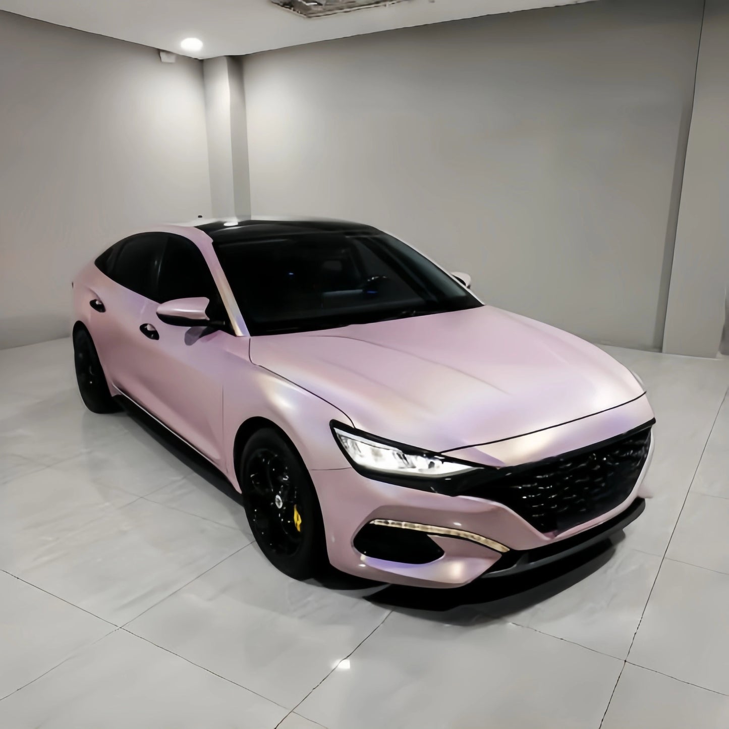 Anole Glossy Iridescent Rouge Pink Laser Car Vinyl Wrap