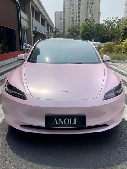 Anole Matte Metallic Pearl Baby Pink Vinyl Wrap Car