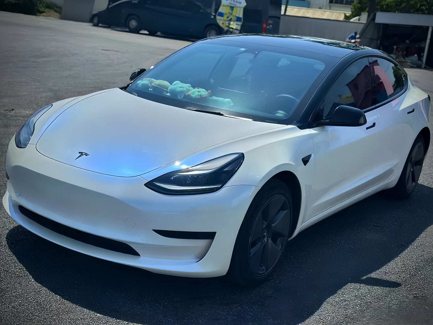 Anole High Glossy White to Blue Car Wrap Vinyl