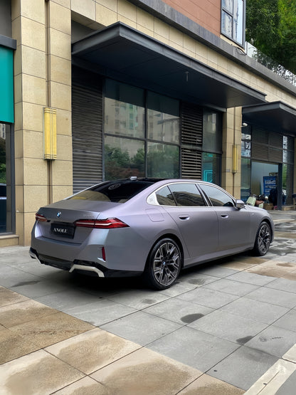 Anole Matte Gunmetal Silver Purple Vinyl Car Wrap