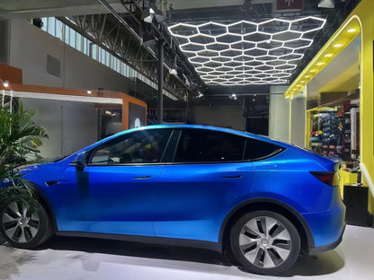 Anole Glossy Metallic Bright Blue Azure Blue Car Vinyl Wrap