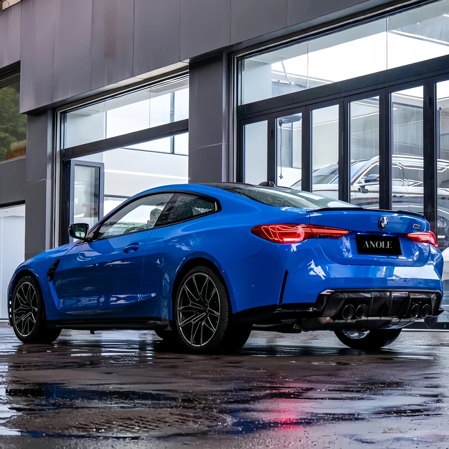 Anole Glossy Metallic Cobalt Blue Car Vinyl Wrap