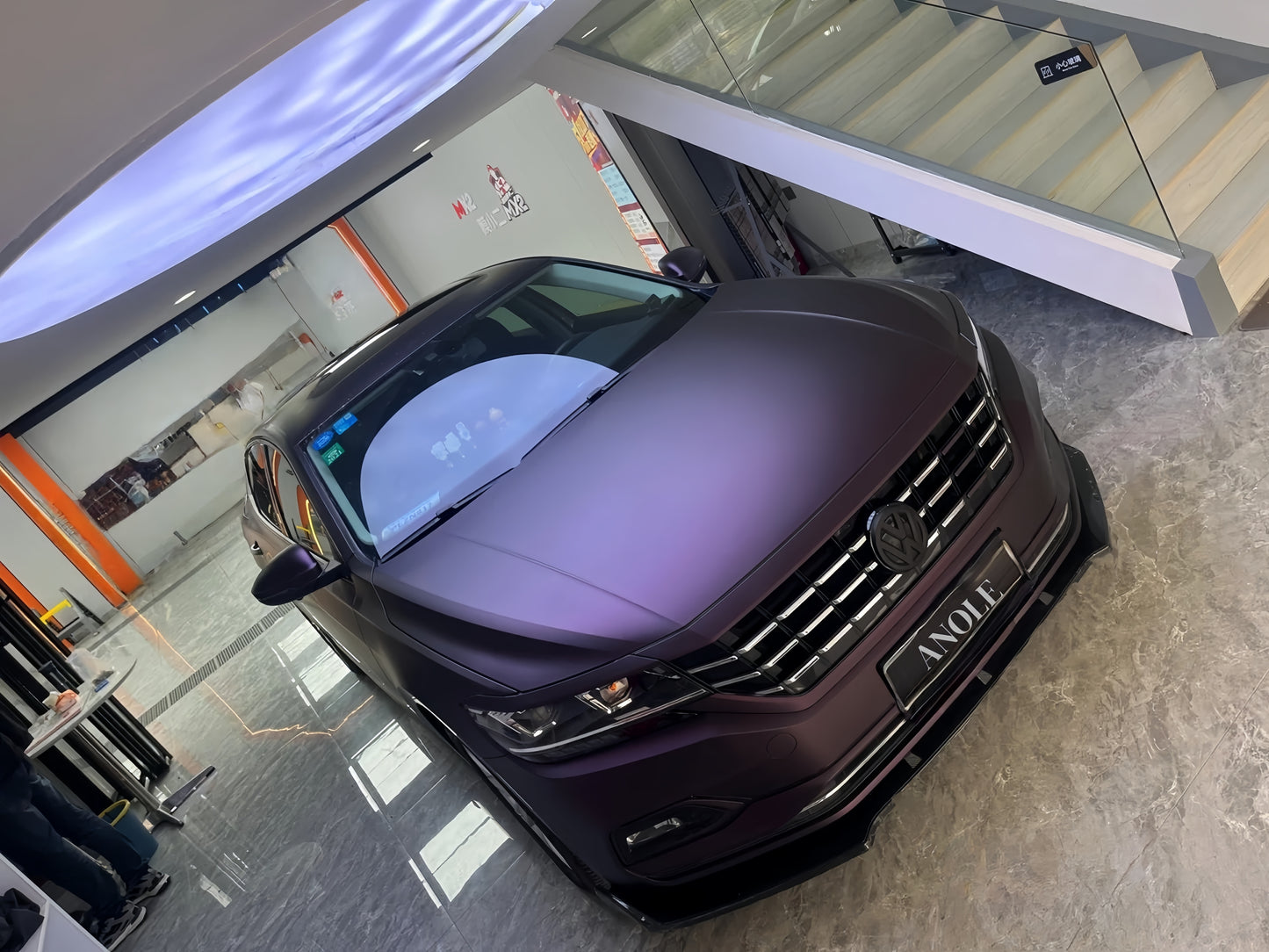 Anole Matte Dark Purple Vinyl Wrap Car