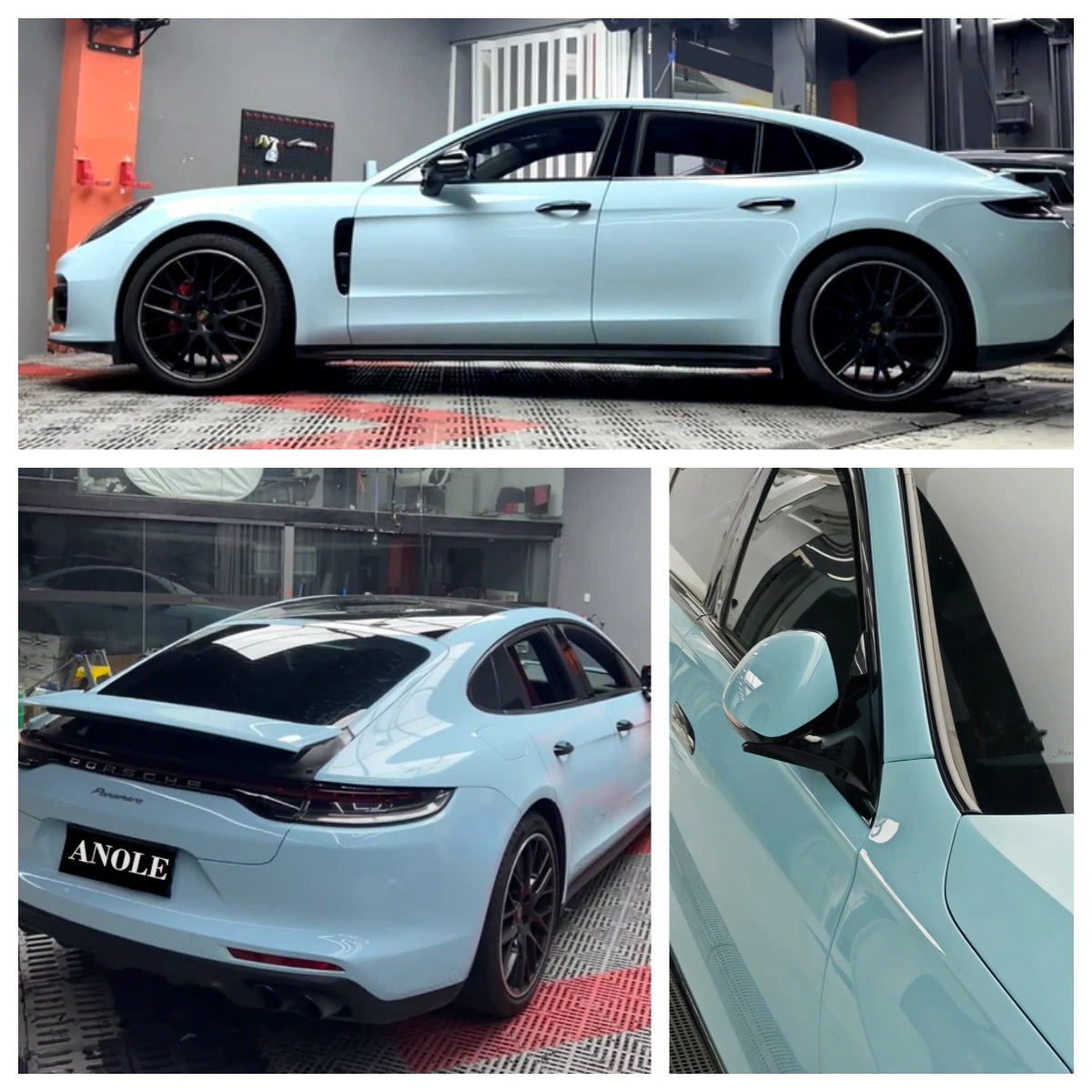 Anole High Glossy Glacier Blue Vinyl Wrap Car