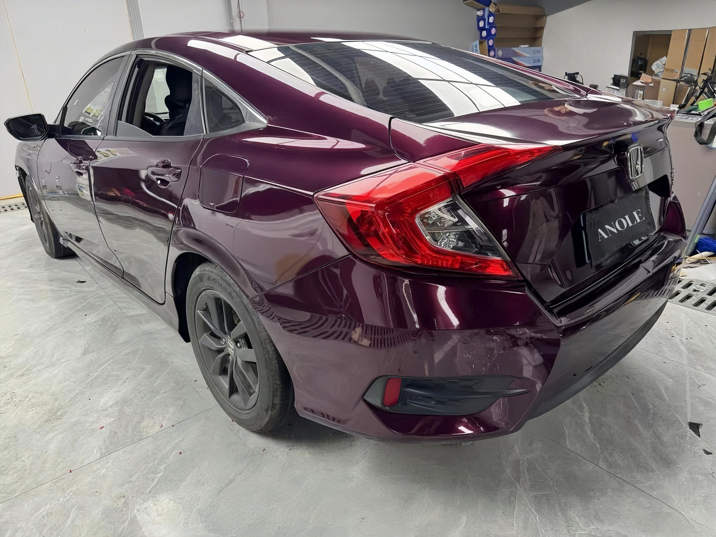 Anole Glossy Metallic Victoria Violet Vinyl Car Wrap