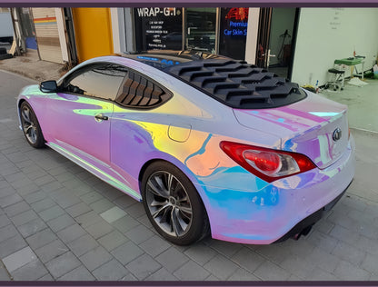 Anole Glossy Iridescent Opal Chrome White  Laser Car Vinyl Wrap