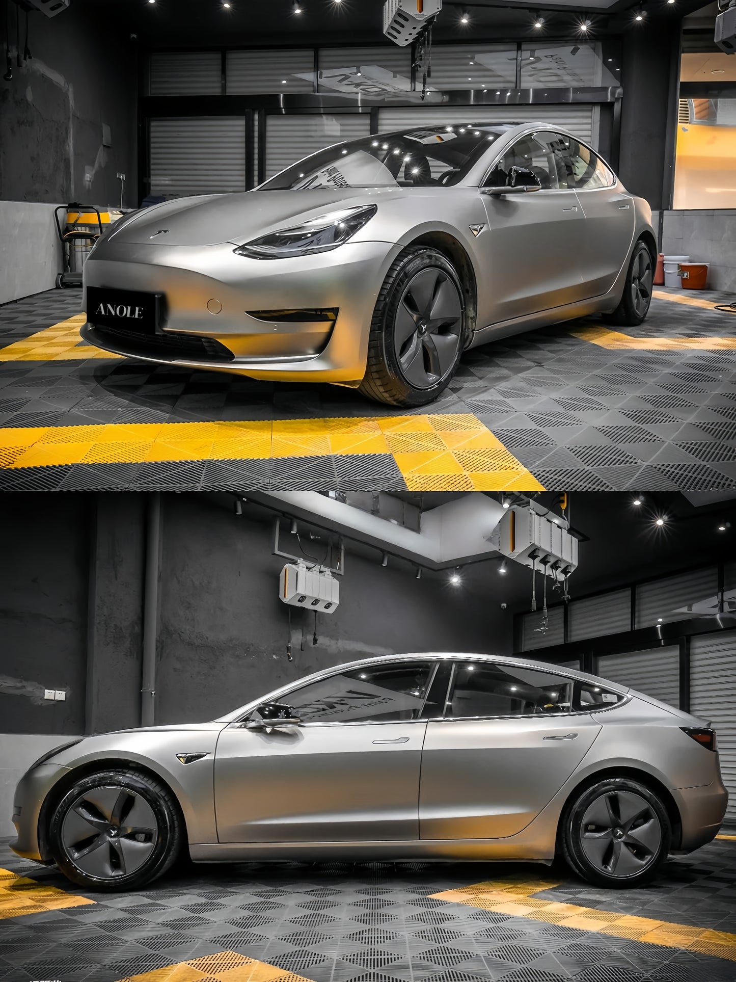 Anole Glossy Metallic Cadet Gray Car Vinyl Wrap