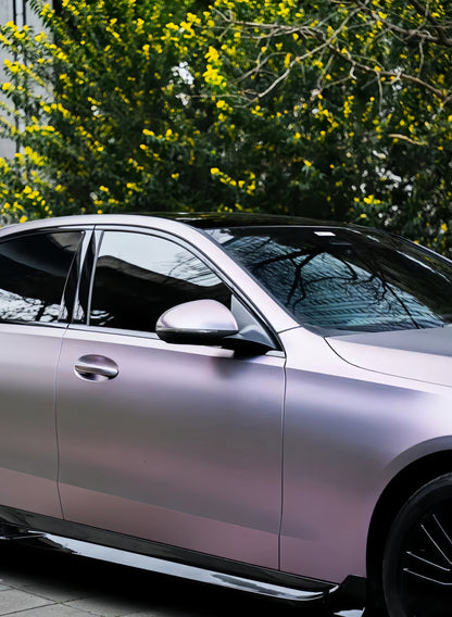 Anole Matte Gunmetal Silver Purple Vinyl Car Wrap
