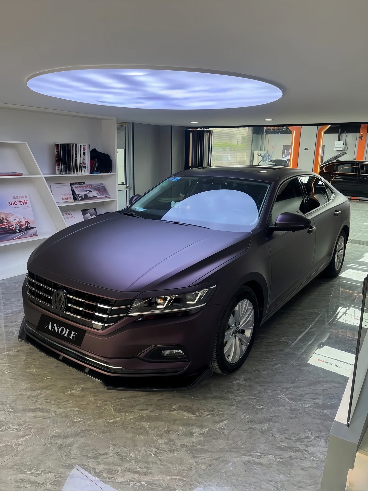 Anole Matte Dark Purple Vinyl Wrap Car